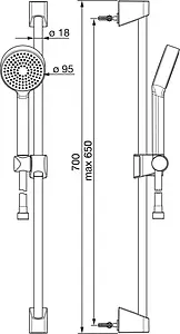 Душевая стойка Oras Apollo хром 547, 2