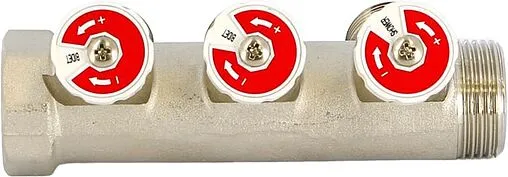 Коллектор регулирующий проходной 3 отвода 1&quot;в/н x ¾&quot;ек Uni-fitt 400N4331