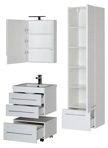 Шкаф-зеркало Aquanet Нота 58 L белый 00165370