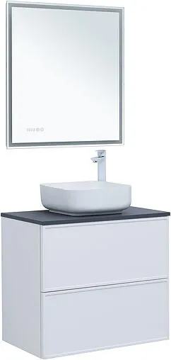 Тумба-умывальник Aquanet Арт 75 белый матовый 00313255+00318925