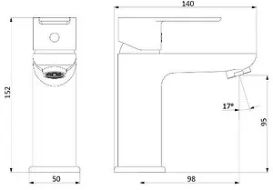 Смеситель для раковины Damixa Origin Elegance белый/хром 840210000, 2