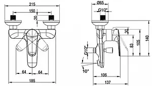 Смеситель для ванны Villeroy&Boch O.novo Start хром TVT10550111061 Смеситель для ванны Villeroy&Boch O.novo Start хром TVT10550111061, 2