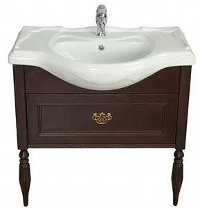 Тумба-умывальник напольная Roca America 105 дуб тёмный шоколад ZRU9302944+327205000, 1