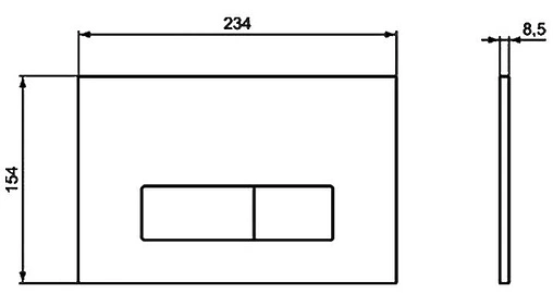 Инсталляция для подвесного унитаза Set 3 в 1 Ideal Standard Prosys Eco FRAME M E2332AA с кнопкой хром глянцевый