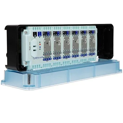 Контроллер для системы отопления проводной 6 зон НО/НЗ 230В Salus EXPERT KL06-M