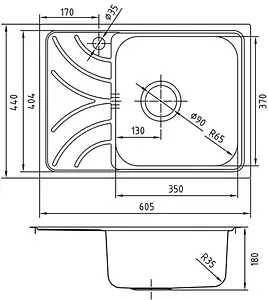 Мойка кухонная IDDIS Arro 60.5 R хром ARR60SRi77K, 2
