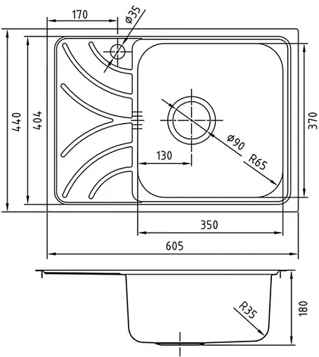 Мойка кухонная IDDIS Arro 60.5 R хром ARR60SRi77K Мойка кухонная IDDIS Arro 60.5 R хром ARR60SRi77K