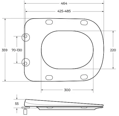 Крышка-сиденье для унитаза с микролифтом Cezares Lux белый CZR-159-SC Крышка-сиденье для унитаза с микролифтом Cezares Lux белый CZR-159-SC