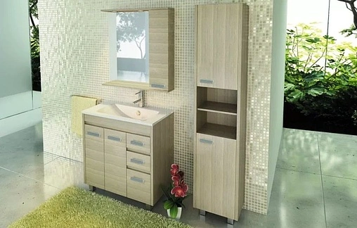 Шкаф-зеркало Comforty Марио 75 R cосна лоредо 00003121624CF