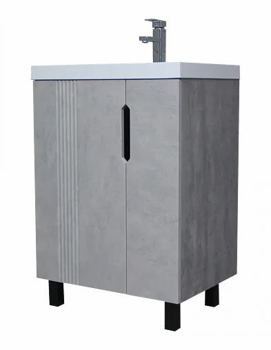 Тумба-умывальник напольный Айсберг Марта 60 бетон DA3503T+4670142930044