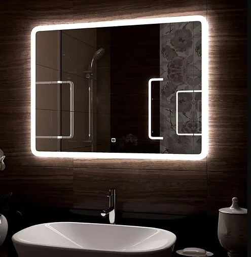 Зеркало с подсветкой Continent Demure Led 90x80 белый ЗЛП880