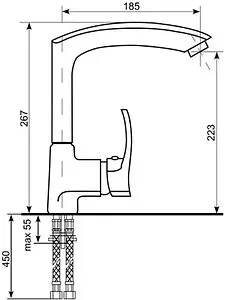Смеситель для кухни Ulgran тёмно-серый U-005-309 Смеситель для кухни Ulgran тёмно-серый U-005-309, 2