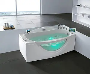 Ванна акриловая с гидромассажем Gemy 171x92 R G9072 O R, 3