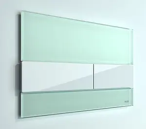 Клавиша смыва для унитаза TECEsquare 9240803 кнопки/белый глянцевый, панель/стекло мятный зеленый Клавиша смыва для унитаза TECEsquare 9240803 кнопки/белый глянцевый, панель/стекло мятный зеленый, 2