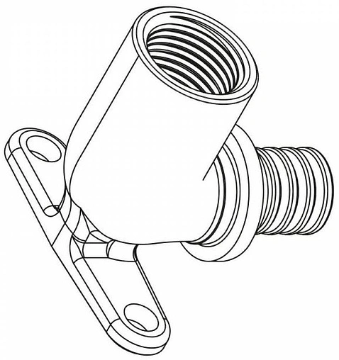 Водорозетка аксиальная удлиненная 16мм x ½&quot;в Rehau Rautitan RX+ 14563621001
