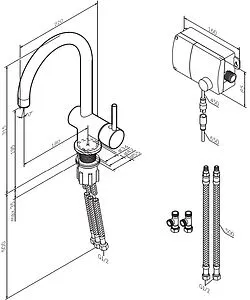 Смеситель для кухни Am.Pm Like S хром F8007900, 2