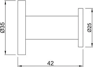 Крючок Jaquar Continental чёрный матовый ACN-BLM-1191N Крючок Jaquar Continental чёрный матовый ACN-BLM-1191N, 2