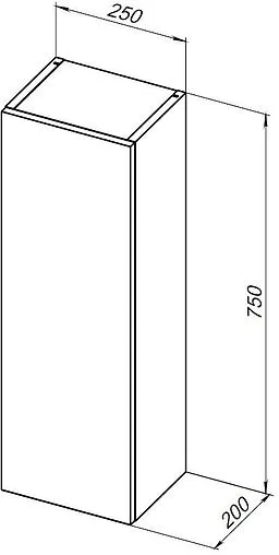 Шкаф Aquanet Вега 25 белый глянец 00329127
