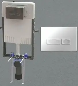 Клавиша смыва для унитаза ISVEA Quadro 54MG0102I хром глянцевый Клавиша смыва для унитаза ISVEA Quadro 54MG0102I хром глянцевый, 2