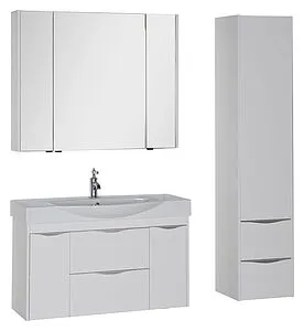 Шкаф-зеркало Aquanet Франка 105 белый 00183047, 4