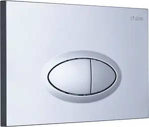 Клавиша смыва для унитаза Logan Oval 00297678 хром матовый Клавиша смыва для унитаза Logan Oval 00297678 хром матовый, 1