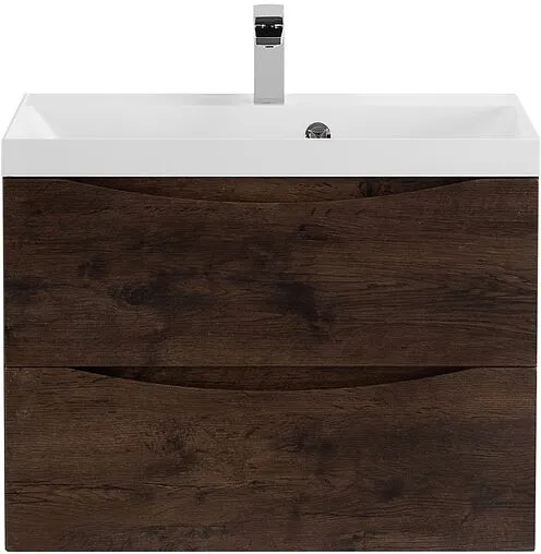 Тумба-умывальник подвесная BelBagno MARINO 75 Rovere Moro MARINO-750-2C-SO-RW-P+BB750/450-LV-MR-PR