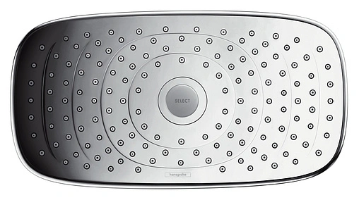 Лейка верхнего душа с потолочным креплением Hansgrohe Raindance Select E 300 2jet хром 27384000