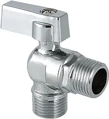 Кран шаровый угловой для бытовой техники ½"н x ¾"н хром Valtec VT.392.N.05