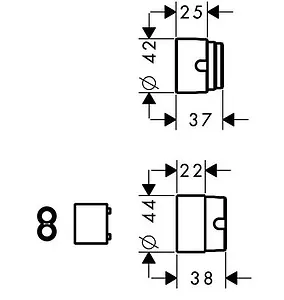 Набор удлинителей Hansgrohe 31971000, 2