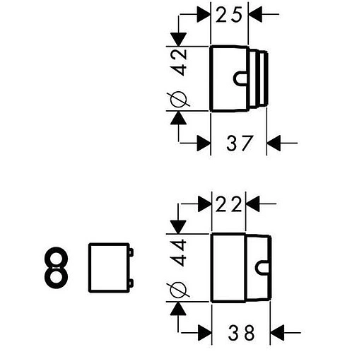 Набор удлинителей Hansgrohe 31971000