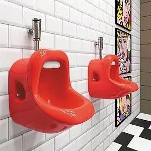 Писсуар с внешним подводом воды Sanita Luxe Love is Red красный PS/Kiss/Mech/RED.G/S1, 3