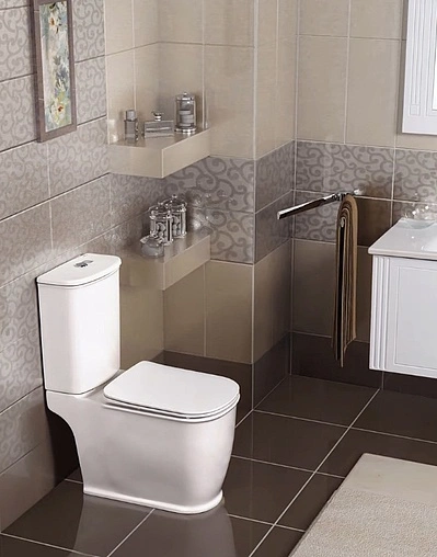 Унитаз-компакт безободковый BelBagno Prado белый BB10150CP+BB10150T