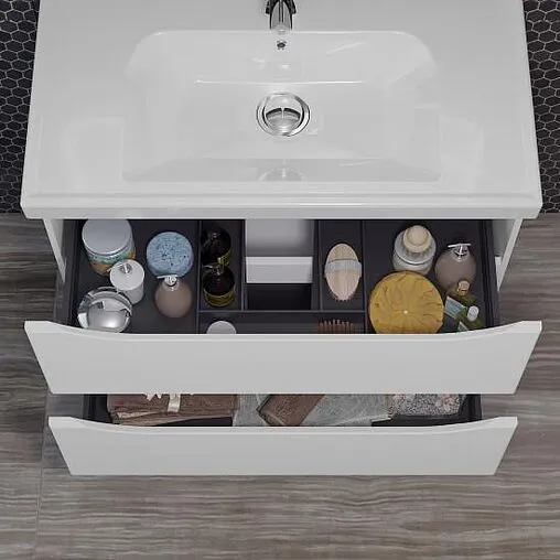 Тумба-умывальник подвесной Opadiris Элеганс 80 белый матовый Z0000014969+031200-u