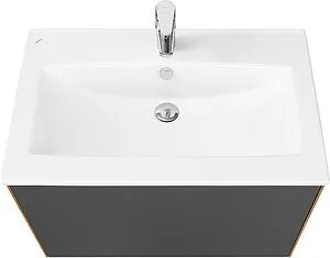 Тумба-умывальник подвесная Aquaton Сохо 75 графит софт/дуб веллингтон 1A2581K1AJA00 Тумба-умывальник подвесная Aquaton Сохо 75 графит софт/дуб веллингтон 1A2581K1AJA00, 3