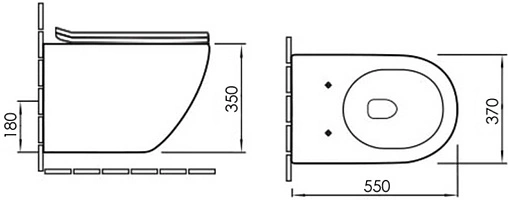 Унитаз подвесной Comforty белый 104