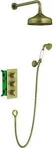 Душевая система с термостатом для душа Timo Petruma бронза/белый SX-5169/02SM Душевая система с термостатом для душа Timo Petruma бронза/белый SX-5169/02SM, 1