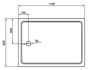 Поддон для душа Cezares Tray TRAY-A-AH-110/80-15-W Поддон для душа Cezares Tray TRAY-A-AH-110/80-15-W, 3