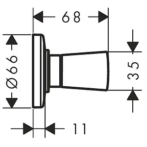 Вентиль запорный Hansgrohe Logis хром 71970000, 2