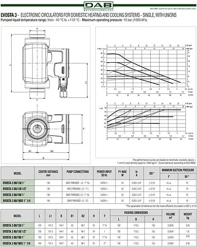 Насос циркуляционный DAB Evosta 3 80/130 1&quot; 60186087