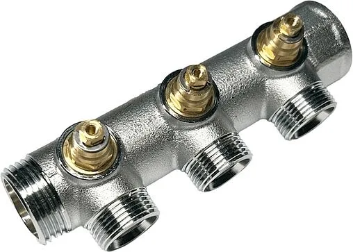 Коллектор регулирующий проходной 3 отвода 1&quot;в/н x ¾&quot;ек Uni-fitt 414C4330