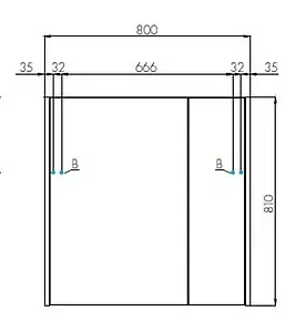 Шкаф-зеркало Aquaton Беверли 80 белый 1A237102BV010 Шкаф-зеркало Aquaton Беверли 80 белый 1A237102BV010, 2