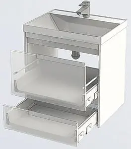 Тумба-умывальник Aquanet Тиволи 60 белый 00180053+00179393, 4