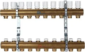 Группа коллекторная без расходомеров 10 отводов 1&quot;в/в x ¾&quot;ек Luxor CD 468/10 15552710, 1