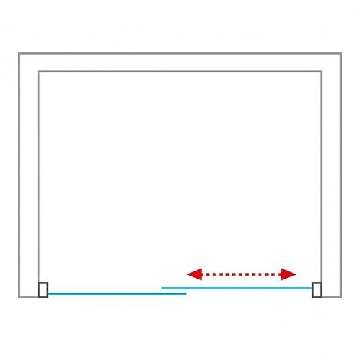 Дверь в нишу 1500мм прозрачное стекло Roltechnik Exclusive Line ECD2/1500 black elox L 564-150000L-05-02