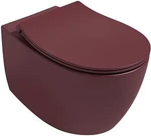 Унитаз подвесной безободковый ISVEA Sentimenti Neo бордовый 10AR02010SV-2R, 1