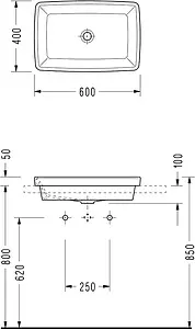 Раковина Serel Rita 60 белый RT33 Раковина Serel Rita 60 белый RT33, 2