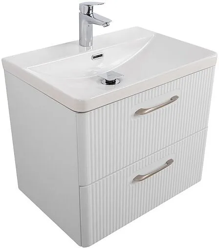 Тумба-умывальник подвесная BelBagno DUE 50 белый металлик DUE-500-2C-SO-BM-P+BB-8076-3-50