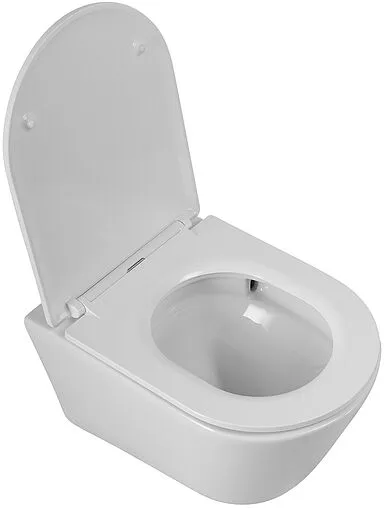 Унитаз подвесной безободковый Cezares Liner Tornado белый CZR-3808-53-TH-TOR/SC