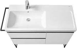 Тумба-умывальник подвесная Roca Domi 100 L белый/чёрный матовый A857477806+3270MB004 Тумба-умывальник подвесная Roca Domi 100 L белый/чёрный матовый A857477806+3270MB004, 5