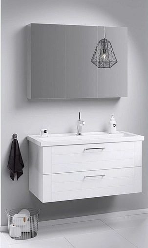 Тумба-умывальник подвесная Aqwella Manchester 100 белый MAN01102+4640021065204